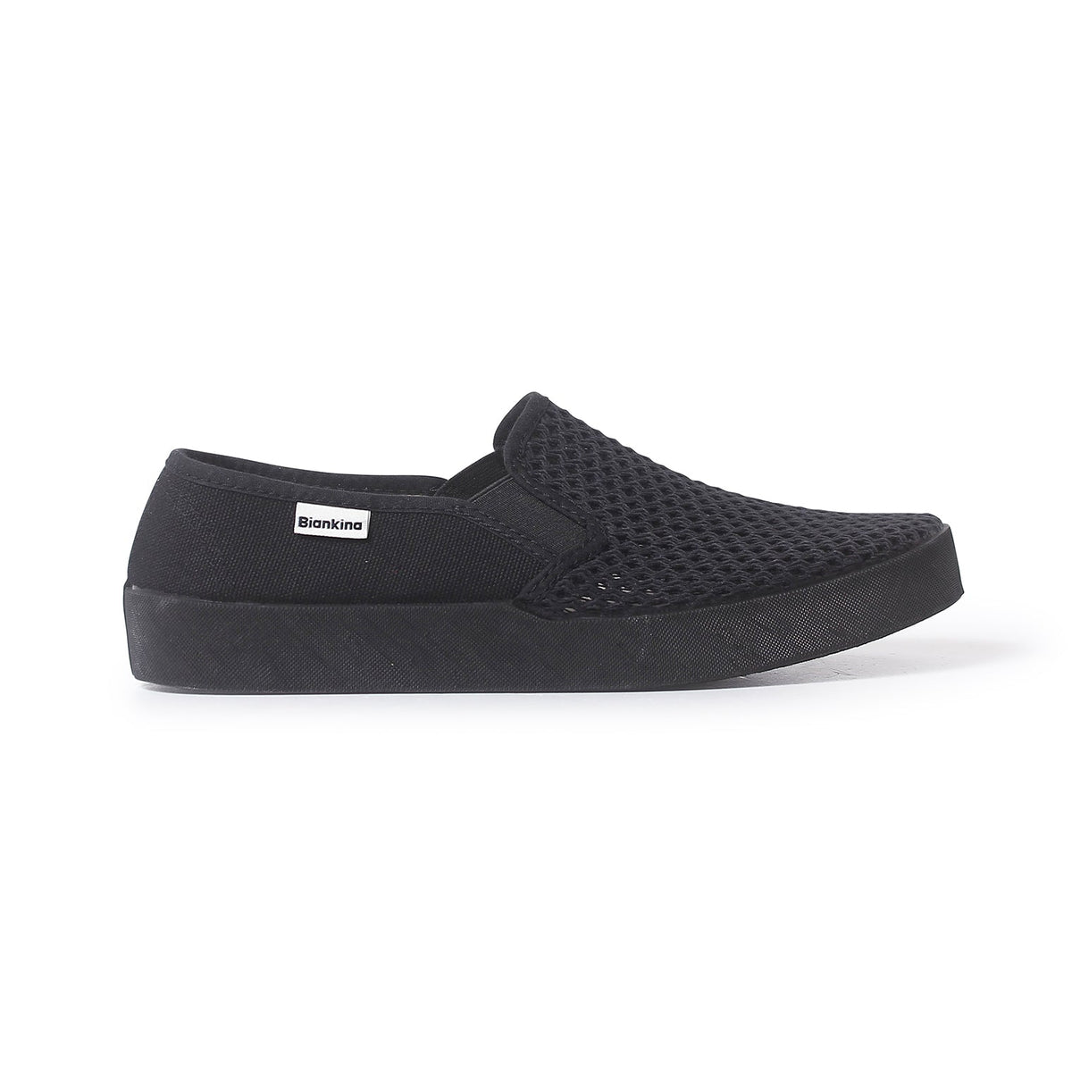 UIN Barcelona Canvas Black Slip-On Shoes Casual Men’s Size 8.5 Barcelona Breathable Mesh Cotton Canvas Slip Ons - Black  main image 4