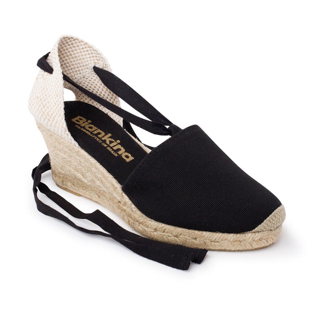 Biankina Marseille Spanish Espadrille Wedge Sandals - Vegan, Organic Cotton, Jute Sole, Made In Spain