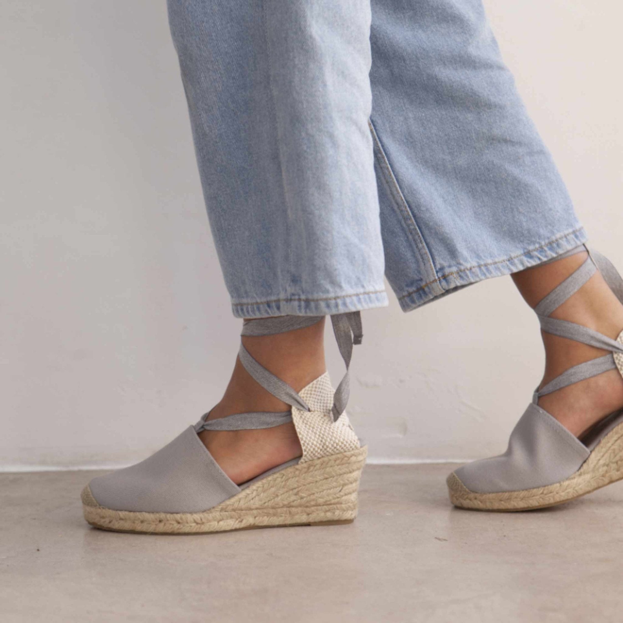 Biankina Almanera Eco Canvas Vegan Espadrille Wedges for Women 