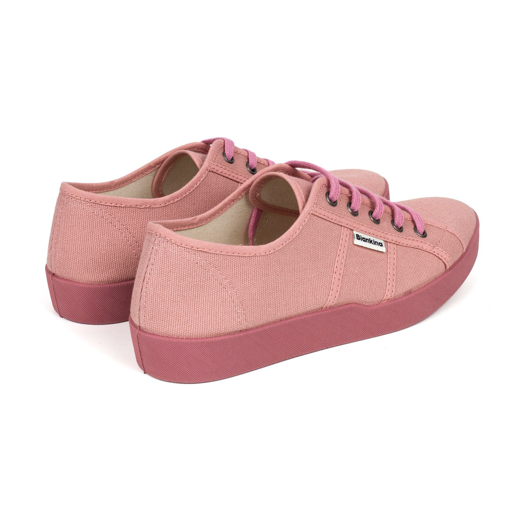 St. Tropez Organic Cotton Canvas Sneakers - Rose Pink - BIANKINA